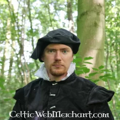 Leonardo Carbone 16th Century Doublet With Removable Sleeves, Brown -Renaissance and Tudor clothing Shop 16th century doublet with removable sleeves brown 3