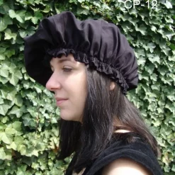 Leonardo Carbone 17th Century Cap, Black 11 Leonardo Carbone 17th Century Cap, Black -Renaissance and Tudor clothing Shop 17th century cap black 4