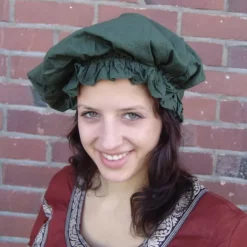 Leonardo Carbone 17th Century Cap, Green 11 Leonardo Carbone 17th Century Cap, Green -Renaissance and Tudor clothing Shop 17th century cap green 4