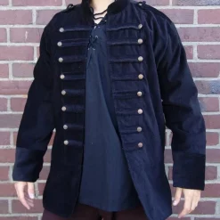 Leonardo Carbone 18th Century Seafarer Coat Black -Renaissance and Tudor clothing Shop 18th century seafarer coat black 2