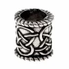 Beard Bead With Knot Motif, Silvered