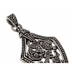 Borre Style Sword Chape Jewel, Silvered