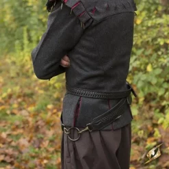Epic Armoury Braided Sword Belt, Black -Renaissance and Tudor clothing Shop braided sword belt black 2