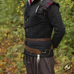 Epic Armoury Braided Sword Belt, Brown -Renaissance and Tudor clothing Shop braided sword belt brown 2