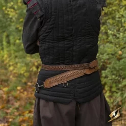 Epic Armoury Braided Sword Belt, Brown -Renaissance and Tudor clothing Shop braided sword belt brown 3