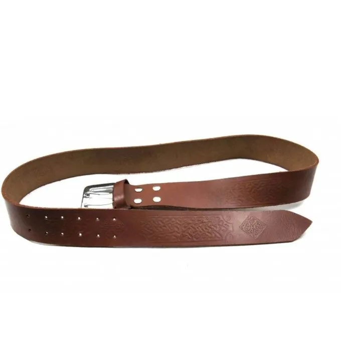 Leonardo Carbone Celtic Belt With Buckle, Brown 3 Leonardo Carbone Celtic Belt With Buckle, Brown