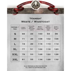 Mytholon Costume Vest Hamish, Red -Renaissance and Tudor clothing Shop costume vest hamish red 3