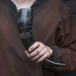 Epic Armoury Drinking Horn Druid 0,5L, Dark -Renaissance and Tudor clothing Shop drinking horn druid 05l dark 2