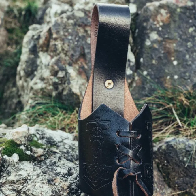 Leonardo Carbone Drinking Horn Holder Thor Hammer, Black 3 Leonardo Carbone Drinking Horn Holder Thor Hammer, Black