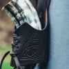 Leonardo Carbone Drinking Horn Holder Triquetra, Dark Brown -Renaissance and Tudor clothing Shop drinking horn holder triquetra dark brown