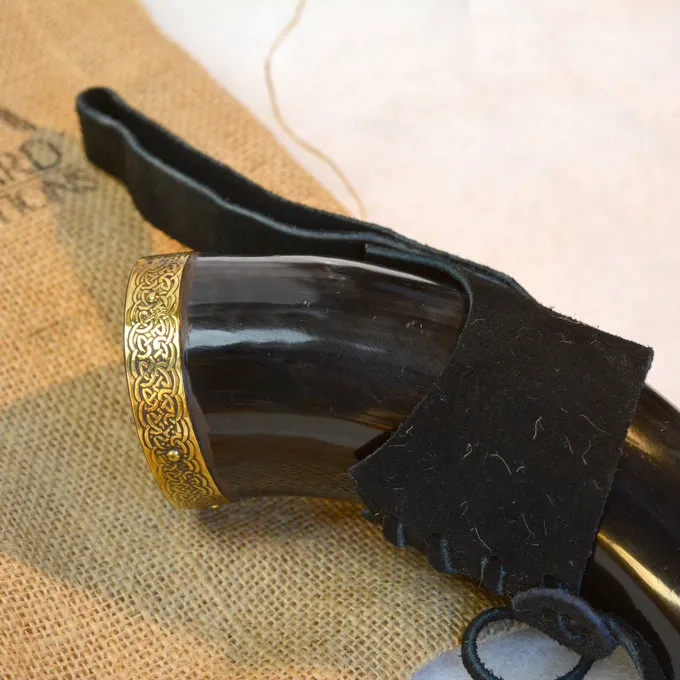 Windlass Steelcrafts Drinking Horn Rollo With Leather Holder 8 Windlass Steelcrafts Drinking Horn Rollo With Leather Holder - Image 6