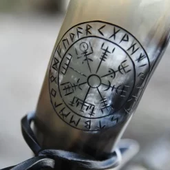 Deepeeka Drinking Horn Vegvisir -Renaissance and Tudor clothing Shop drinking horn vegvisir 2