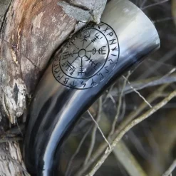 Deepeeka Drinking Horn Vegvisir -Renaissance and Tudor clothing Shop drinking horn vegvisir 3