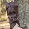 Epic Armoury Fingerless Gloves With Laces, Brown