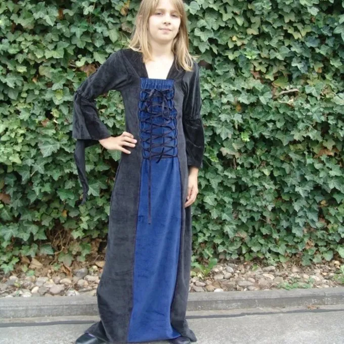 Leonardo Carbone Girl's Dress Aline Black-blue 3 Leonardo Carbone Girl's Dress Aline Black-blue