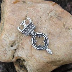 Gothic Belt End 3 Cm, Silvered -Renaissance and Tudor clothing Shop gothic belt end 3 cm silvered 3