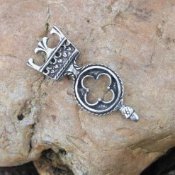 Gothic Belt End 3 Cm, Silvered -Renaissance and Tudor clothing Shop gothic belt end 3 cm silvered 4