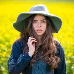 Leonardo Carbone Historical Brimmed Hat, Grey -Renaissance and Tudor clothing Shop historical brimmed hat grey 4