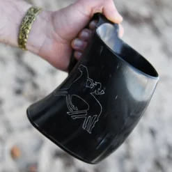 Deepeeka Horn Cup, Odin With Sleipnir -Renaissance and Tudor clothing Shop horn cup odin with sleipnir 4