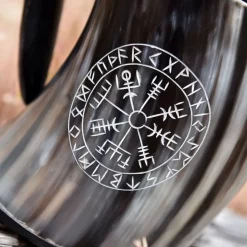 Deepeeka Horn Cup, Vegvisir -Renaissance and Tudor clothing Shop horn cup vegvisir 3