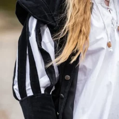 Leonardo Carbone Jacket With Open Sleeves, Black -Renaissance and Tudor clothing Shop jacket with open sleeves black 2