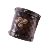 Deepeeka Leather Bracelet Celtic Triskelion 2 Deepeeka Leather Bracelet Celtic Triskelion -Renaissance and Tudor clothing Shop leather bracelet celtic triskelion