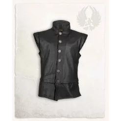 Mytholon Leather Doublet Tilly, Black -Renaissance and Tudor clothing Shop leather doublet tilly black 2