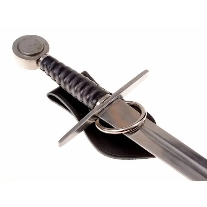 Leather Weapon Holder For Belt, Knot Motif, Black 5 Leather Weapon Holder For Belt, Knot Motif, Black - Image 3