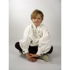 Leonardo Carbone Medieval Boy's Shirt Red -Renaissance and Tudor clothing Shop medieval boys shirt red 5