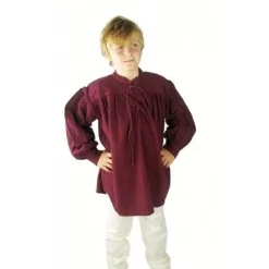 Leonardo Carbone Medieval Boy's Shirt White -Renaissance and Tudor clothing Shop medieval boys shirt white 4