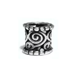 Medieval Hair & Beard Bead Silver