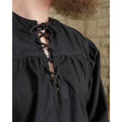 Mytholon Medieval Shirt Alex, Black -Renaissance and Tudor clothing Shop medieval shirt alex black 2