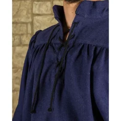 Mytholon Medieval Shirt Ansgar, Blue -Renaissance and Tudor clothing Shop medieval shirt ansgar blue 3