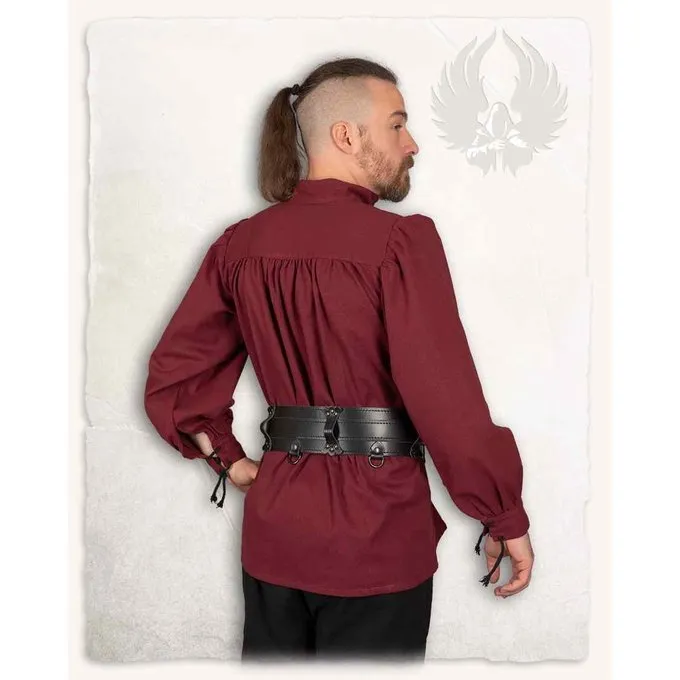 Mytholon Medieval Shirt Ansgar, Burgundy 5 Mytholon Medieval Shirt Ansgar, Burgundy - Image 3