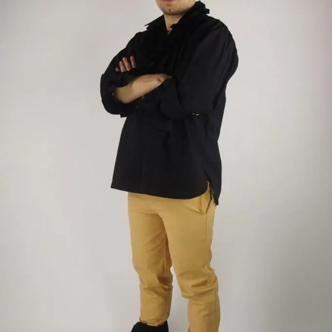 Leonardo Carbone Pirate Shirt, Black 5 Leonardo Carbone Pirate Shirt, Black - Image 3