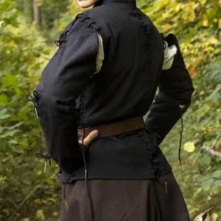 Epic Armoury Pourpoint Galileo, Black -Renaissance and Tudor clothing Shop pourpoint galileo black 3