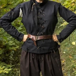 Epic Armoury Pourpoint Galileo, Black -Renaissance and Tudor clothing Shop pourpoint galileo black 4