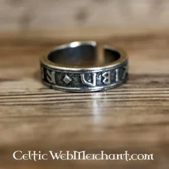Rune Ring, Pewter -Renaissance and Tudor clothing Shop rune ring pewter 3