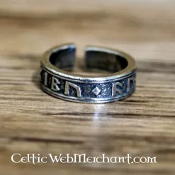 Rune Ring, Pewter -Renaissance and Tudor clothing Shop rune ring pewter 5