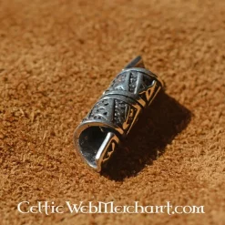 Silver Beard Bead With Runic Inscriptions -Renaissance and Tudor clothing Shop silver beard bead with runic inscriptions 2
