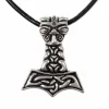 Thors Hammer With Wolf Head, Silvered 2 Thors Hammer With Wolf Head, Silvered -Renaissance and Tudor clothing Shop thors hammer with wolf head silvered