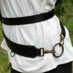 Epic Armoury Two-part Sword Belt, Black -Renaissance and Tudor clothing Shop two part sword belt black 3