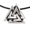 Valknut Amulet, Silvered