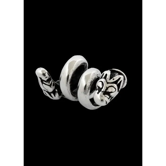 Viking Beard Bead With Wolf Silver 3 Viking Beard Bead With Wolf Silver