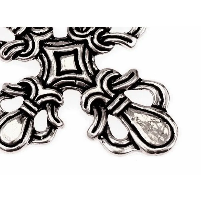 Viking Cross Ringerike Style, Silvered 4 Viking Cross Ringerike Style, Silvered - Image 2