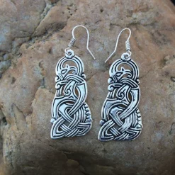 Viking Dragon Earrings, Silvered 9 Viking Dragon Earrings, Silvered -Renaissance and Tudor clothing Shop viking dragon earrings silvered 3