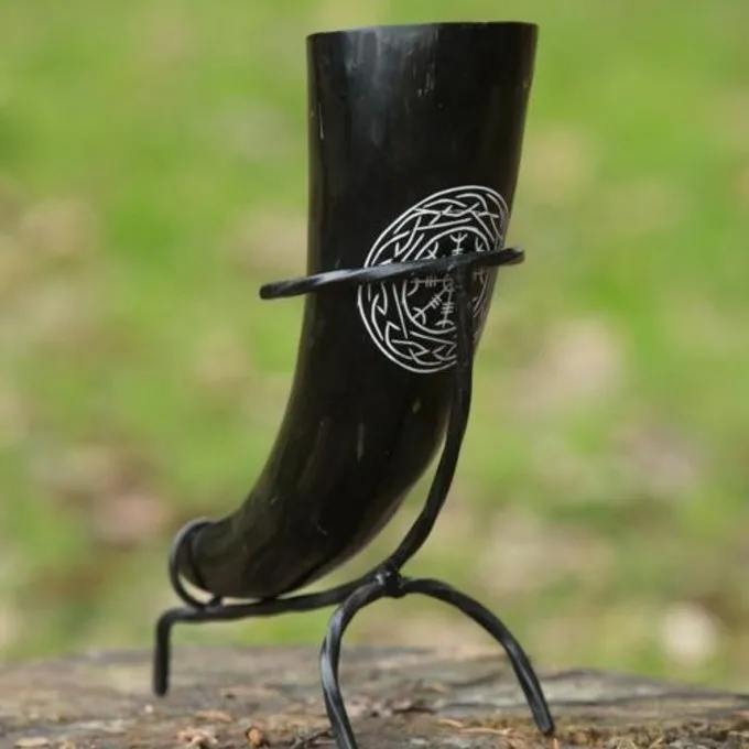 Epic Armoury Viking Drinking Horn Aegisjalmur, Light 3 Epic Armoury Viking Drinking Horn Aegisjalmur, Light