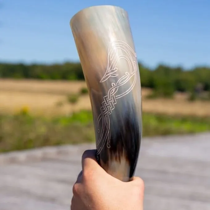 Epic Armoury Viking Drinking Horn Midgard Serpent, Light 3 Epic Armoury Viking Drinking Horn Midgard Serpent, Light