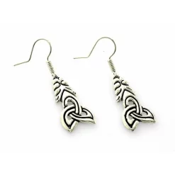 Viking Earrings Borre Style, Silvered Bronze