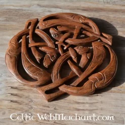 Woodcarving Three Celtic Dogs